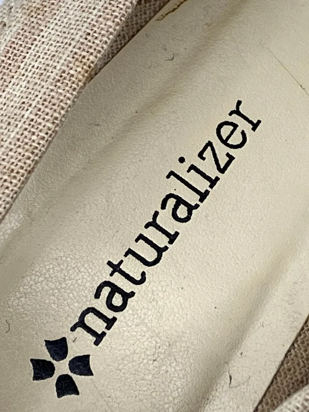 Naturalizer Espadrille Cloth Sandals with bow Cork 3.5-inch Heel Size 8.5 M